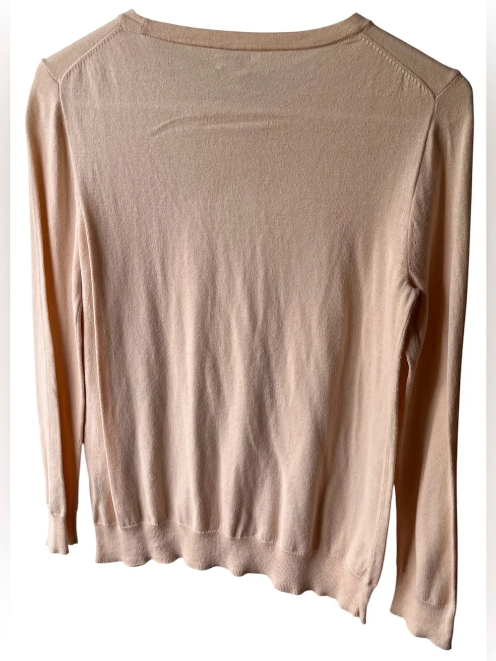 J.Crew Blush Pink 100% Cotton Crewneck Sweater XS Classic Preppy